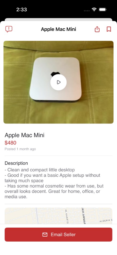 Deewar listing detail screenshot